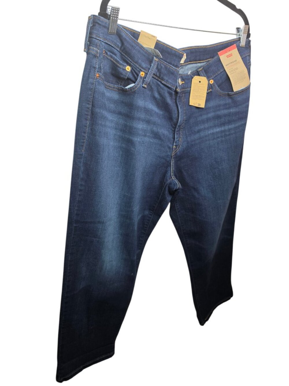 NWT Levis Women's Boyfriend Mid-Rise Relaxed Fit Blue Western Jeans Sz 20W